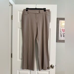 Rafaella Taupe Curvy Boot Dress Pants 14